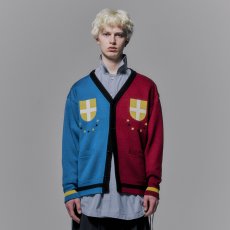 画像1: COGNOMEN  MIXED RACE CARDIGAN WINE RED (1)