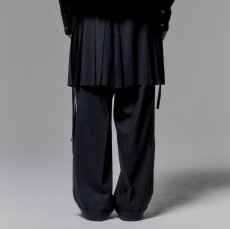 画像2: COGNOMEN  PLEATED LAYERED PANTS　CHACOAL (2)