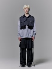 画像3: COGNOMEN  PLEATED LAYERED PANTS　BLACK (3)