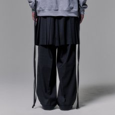 画像2: COGNOMEN  PLEATED LAYERED PANTS　BLACK (2)