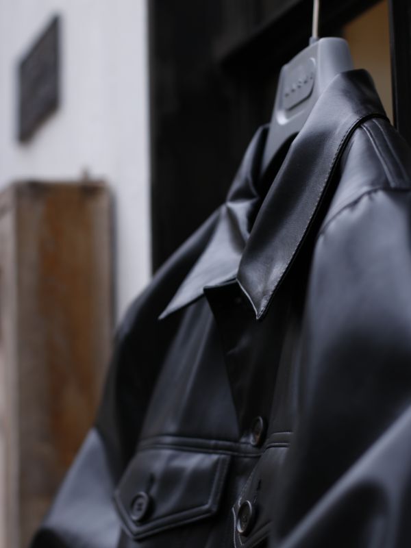 新品未使用 MARNI Fake Leather Jacket-Black着丈は約77センチです