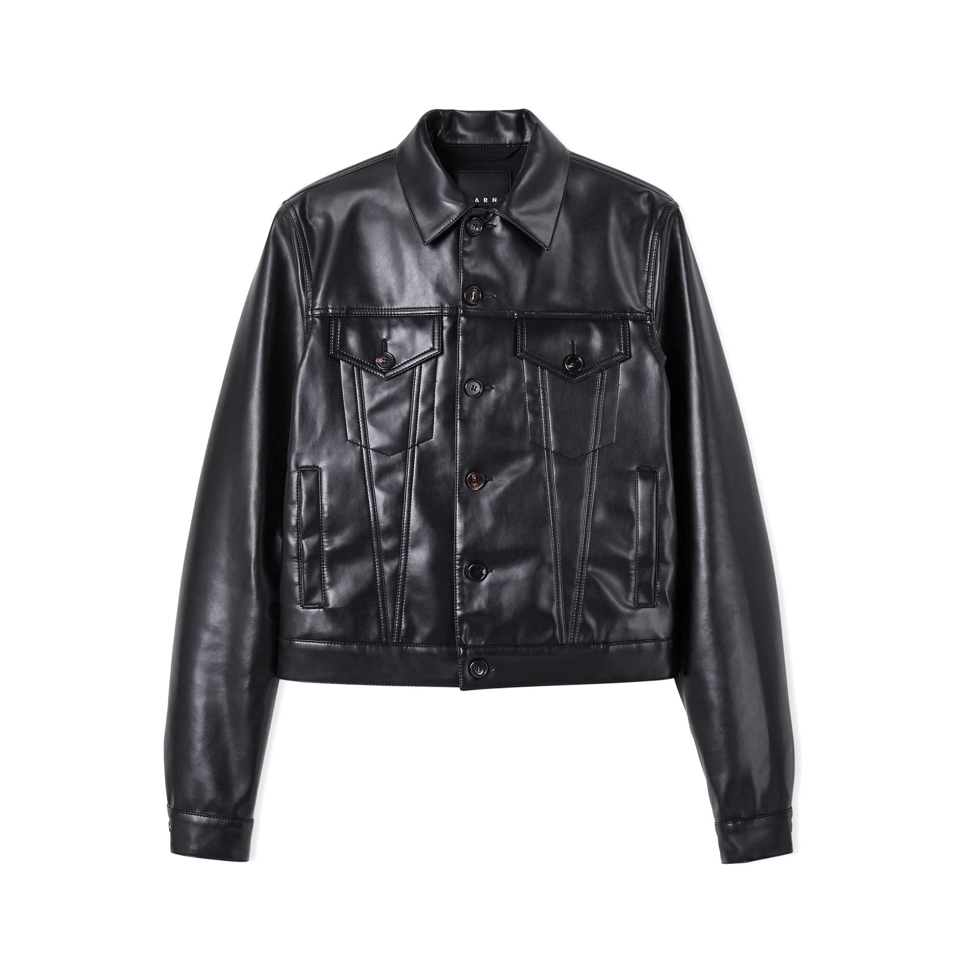 M A R N I RECYCLING COATING LEATHER JACKET